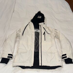 Women's White Winter Ski & Snowboarding Snow Jacket